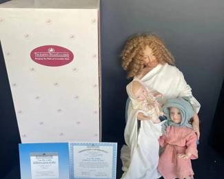 Vintage 1994 Ashton Drake Let the Little Children Come to Me Jesus Porcelain Doll W COA