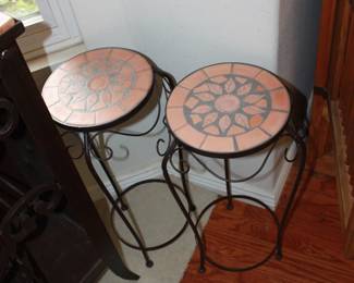 Plant stands terracotta mosaic