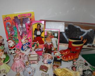 Barbie dolls model train kids toys boots porcelain