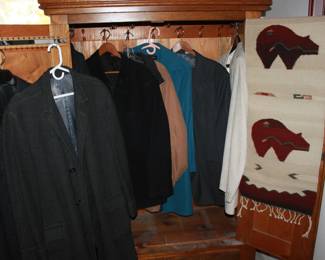 Cashmere wool coat Navajo rug Jackets Antique Wardrobe