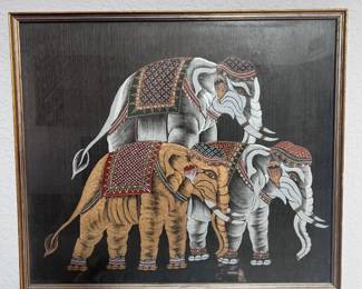 Framed Elephant Art