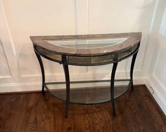 Half Moon Marble Top Table
