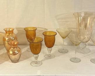 Amber and Yellow Glassware
