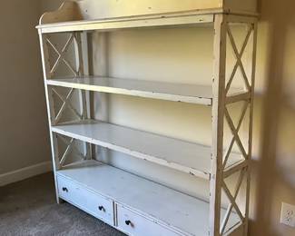 Outrageous Interiors Distressed Farmhouse Bookcase