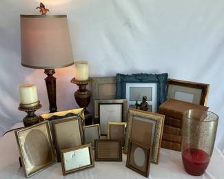 Picture Frames, Lamp and Decor