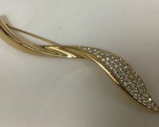 Authentic Christian Dior Crystal Flame Brooch