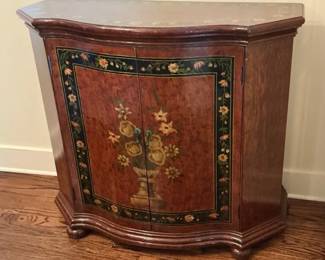 Polished Floral Console Table