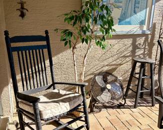 Black outdoor rocker