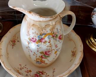 Antique bowl and pitcher