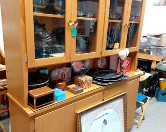 Mid century modern china hutch