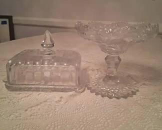 Crystal Butter and Compote Dishes