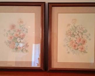Lucielle Framed Floral Paintings