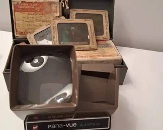 Vintage Slides and Pana Vue Projector (not working)