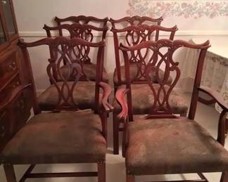 Chippendale Style Chairs (6)