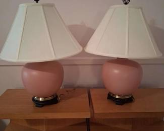 Pair of Pink Table Lamps