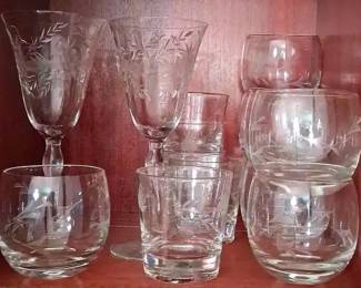 Etched Glass Lot