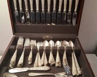 Smyth Sterling Silverware Set w/ Box and Cloths