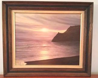 Framed Coastal Painting
