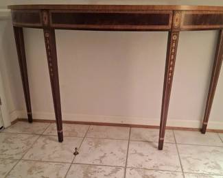 Vintage Half Round Console Table