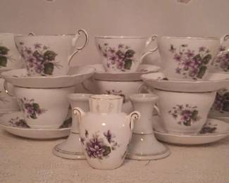 Violets China Tea Set