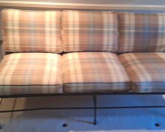 3 seater wrought iron sofa w/ cushions