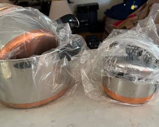 New Revere ware pots and pans