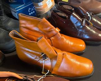 Vintage 1970 monk strap men’s boots, Sears