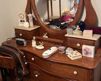 Matching oak dresser