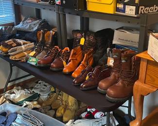 Lot of new shoes and work boots 