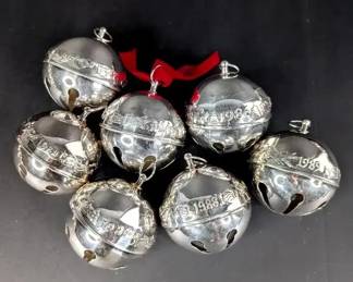 CT035 Wallace Silver Plated Annual Christmas Bells 1980s