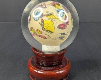 CT013 Butterfly Illustration set in Art Glass Globe