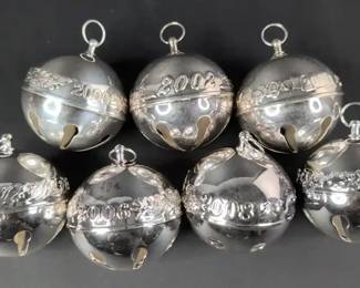 CT038 Wallace Silver Plated Annual Christmas Bells 2000s