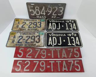CT031 Vintage European and American License Plates
