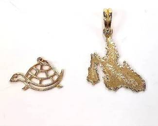 DR010 Two 14K Gold Charms