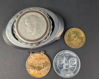 CT009 Eisenhower Dollar Belt Buckle, Commemorative TokensMedals