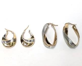 DR015 14K, 10K Gold  Silver Earrings