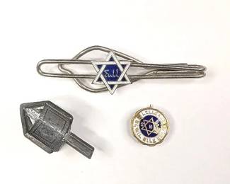 CT023 Jewish JewelryMoney Clip, Pin, Dreidel