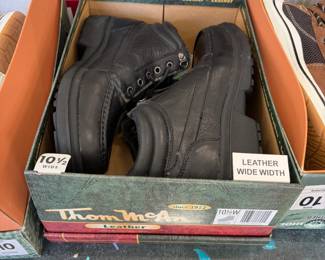 Thom McAn men's leather shoes, new in box. Wide width.