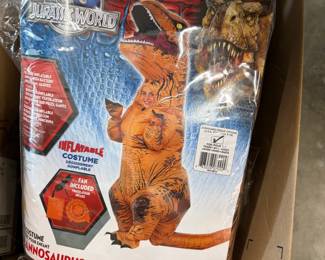Inflatable T. rex costume, new in package.