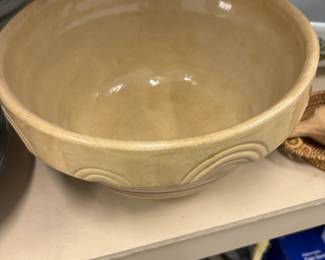 Stoneware crock mixing bowl.