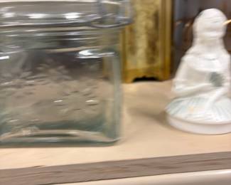Glass canisters and jars.