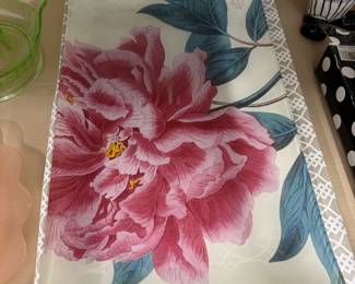 Peony serving platter.