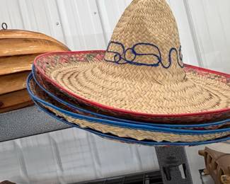 Straw sombreros.