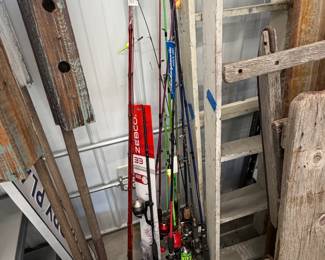 Fishing rods and poles.