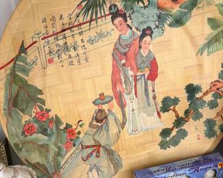 Asian bamboo serving tray.