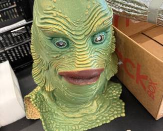Latex lagoon creature mask.