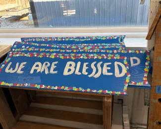 We Are Blessed wood sign.