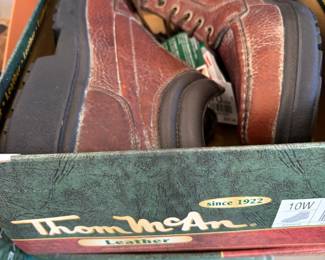 Thom McAn men's leather shoes, new in box. Wide width.