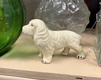 Vintage ceramic spaniel dog.
