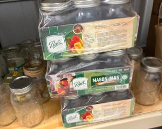 Ball mason jars, new in package.